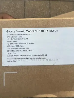 New Laptop Samsung Galaxy Book4 8GB Intel Core Ultra 5 SSD 256GB