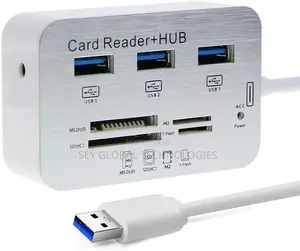 3port Hub 3.0 + 4 Slot All-in-One Card Reader