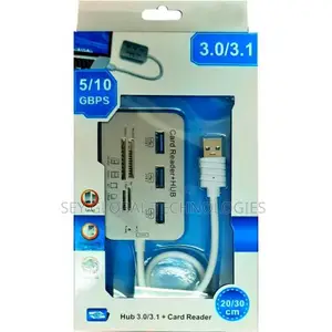 3port Hub 3.0 + 4 Slot All-in-One Card Reader