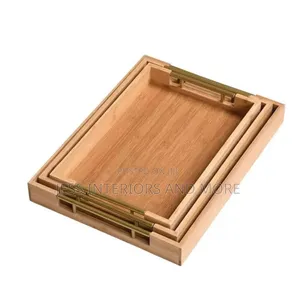 Bamboo Serving Trays 3pcs