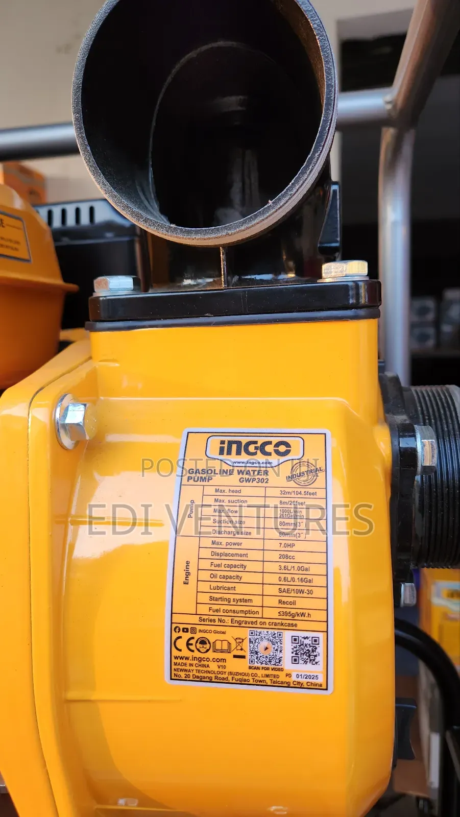 Ingco Gasoline Water Pump 3 Inches