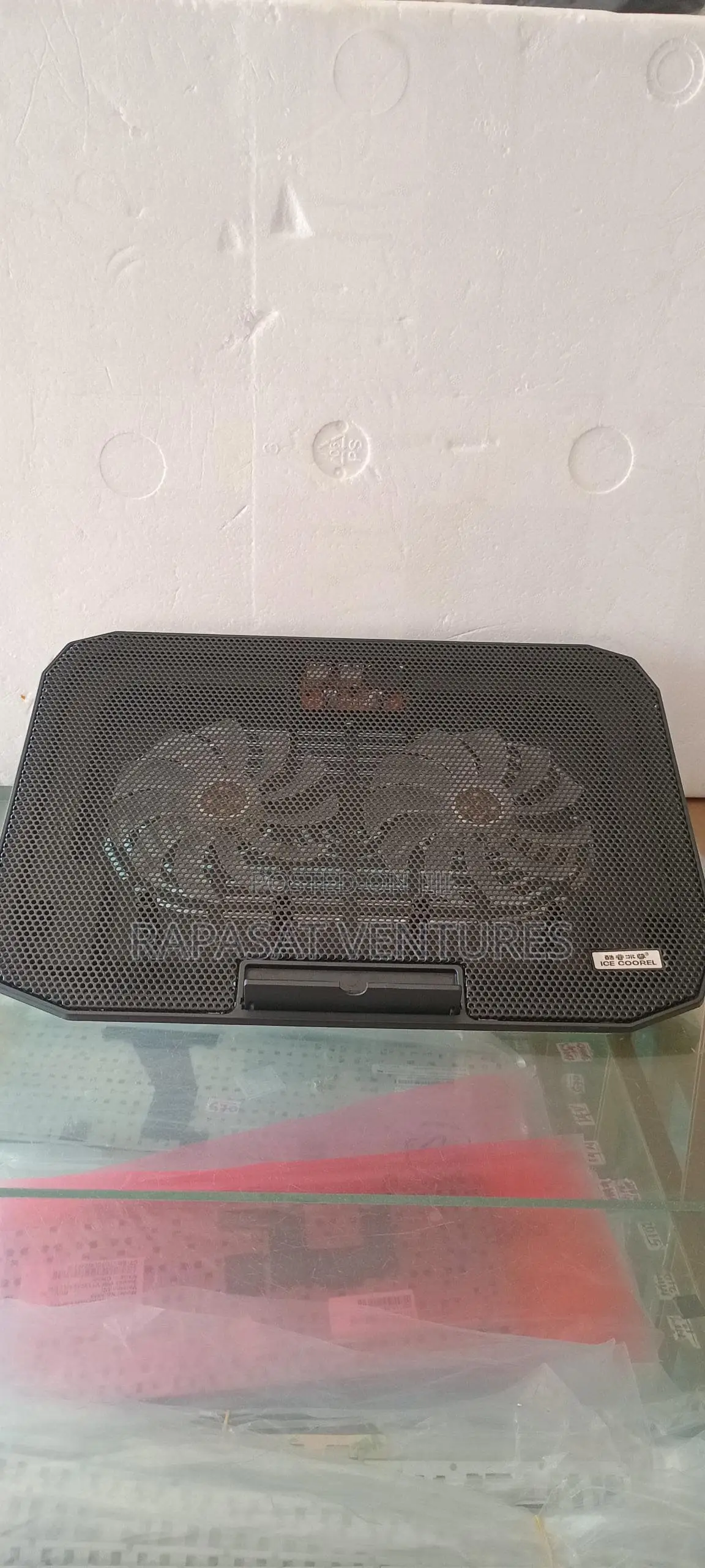 Laptop Stand Plastic (2 Big Fans, Adjustable)