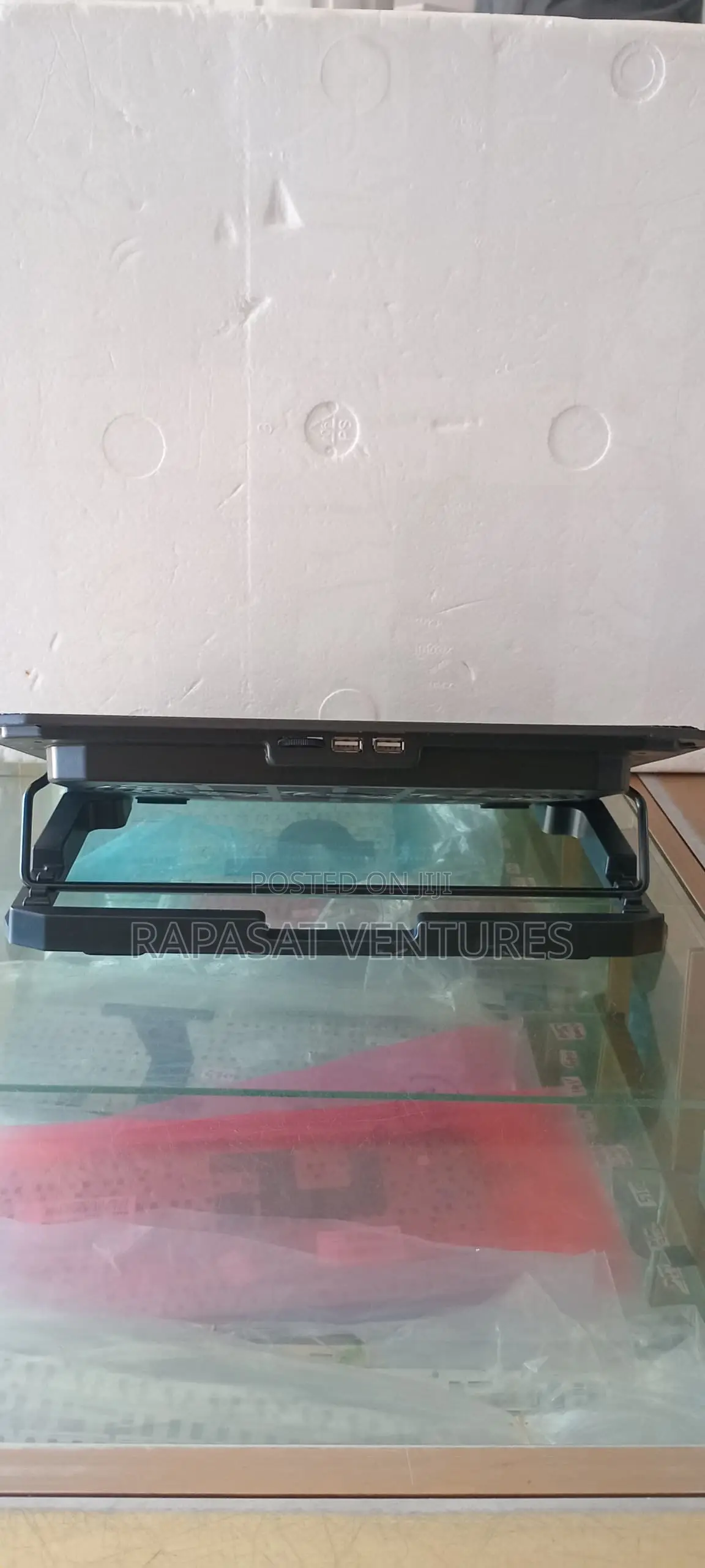 Laptop Stand Plastic (2 Big Fans, Adjustable)