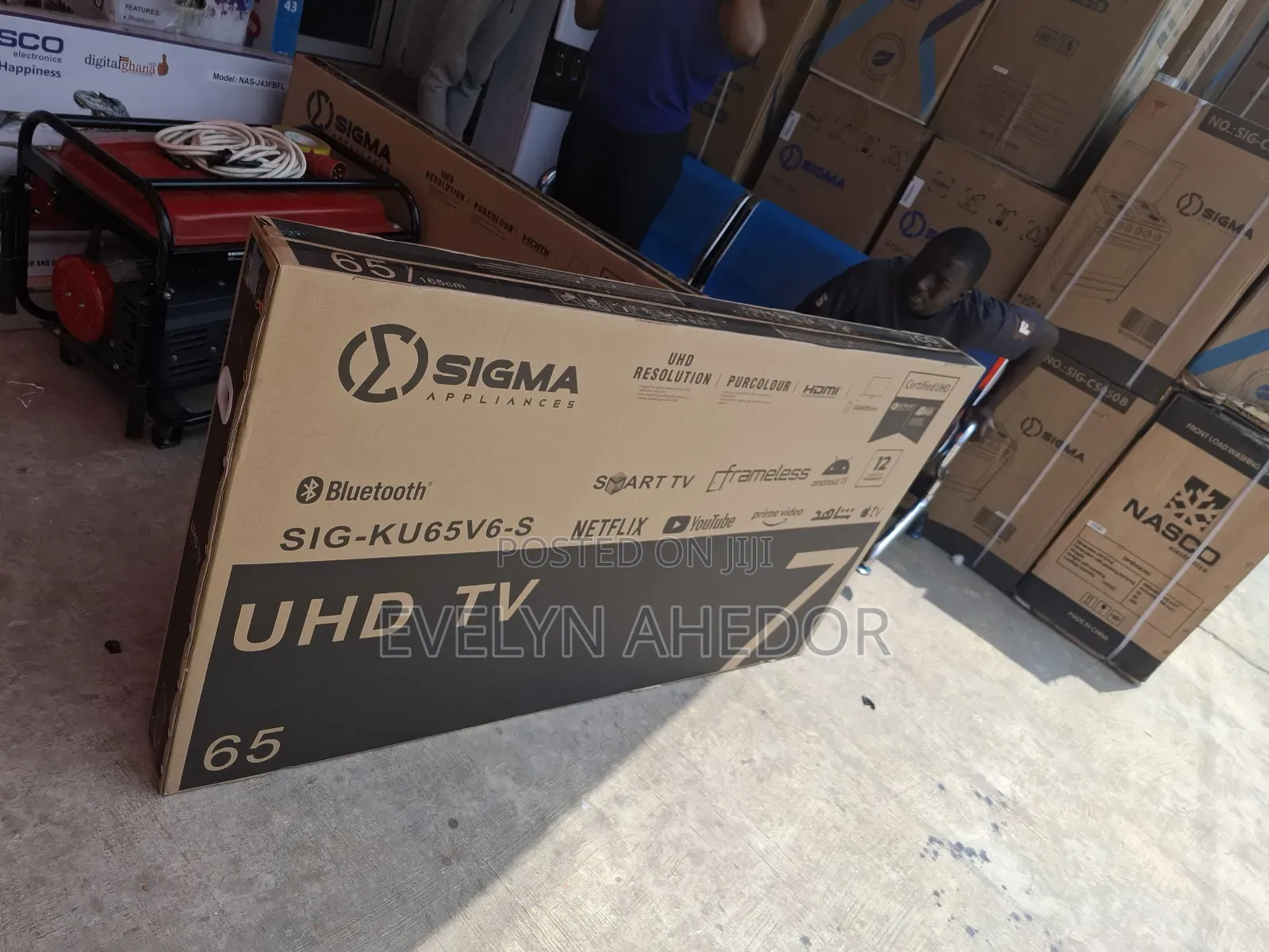 Clear Picture View of Sigma 65 Inches Smart Tv Brand New