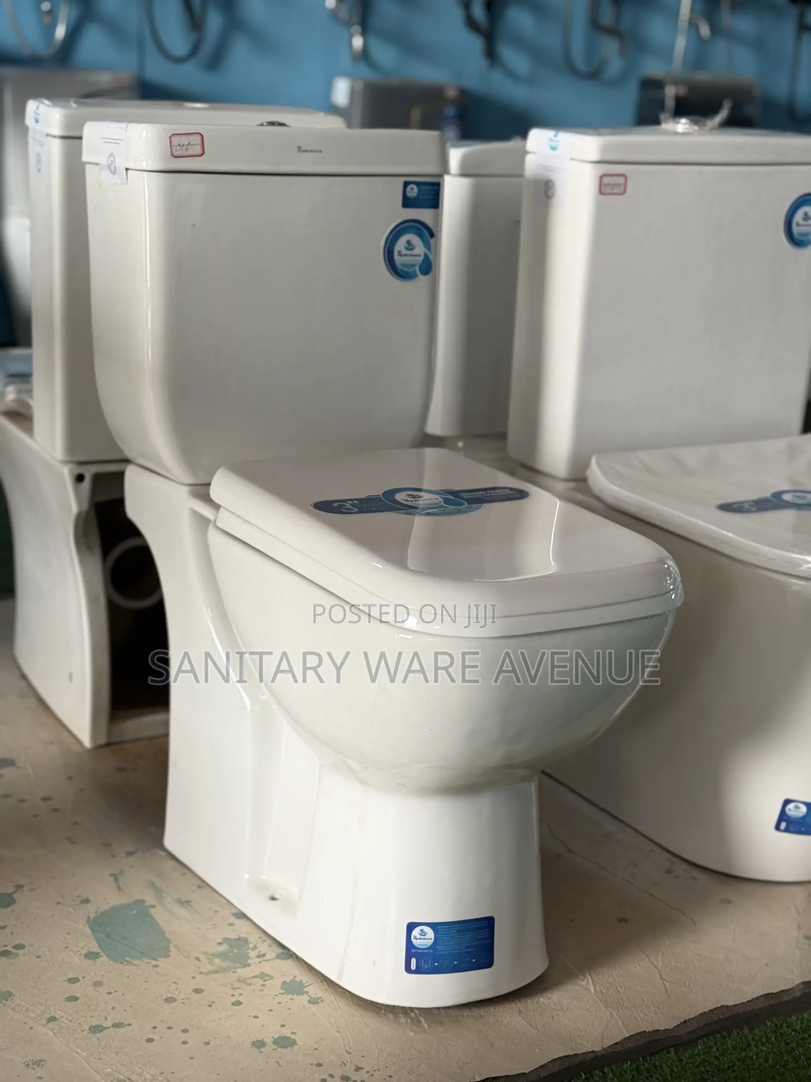 Square Water Closet _ Close-Coupled Toilet