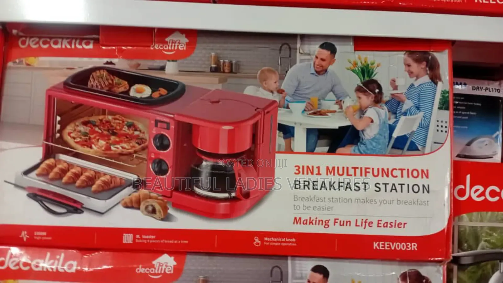 Decakila 3-in-1 Breakfast Station - Bake, Fry, Brew