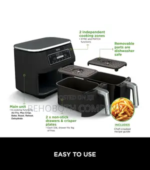 Ninja Foodi 7.6 Litre Dual Zone Digital Air Fryer