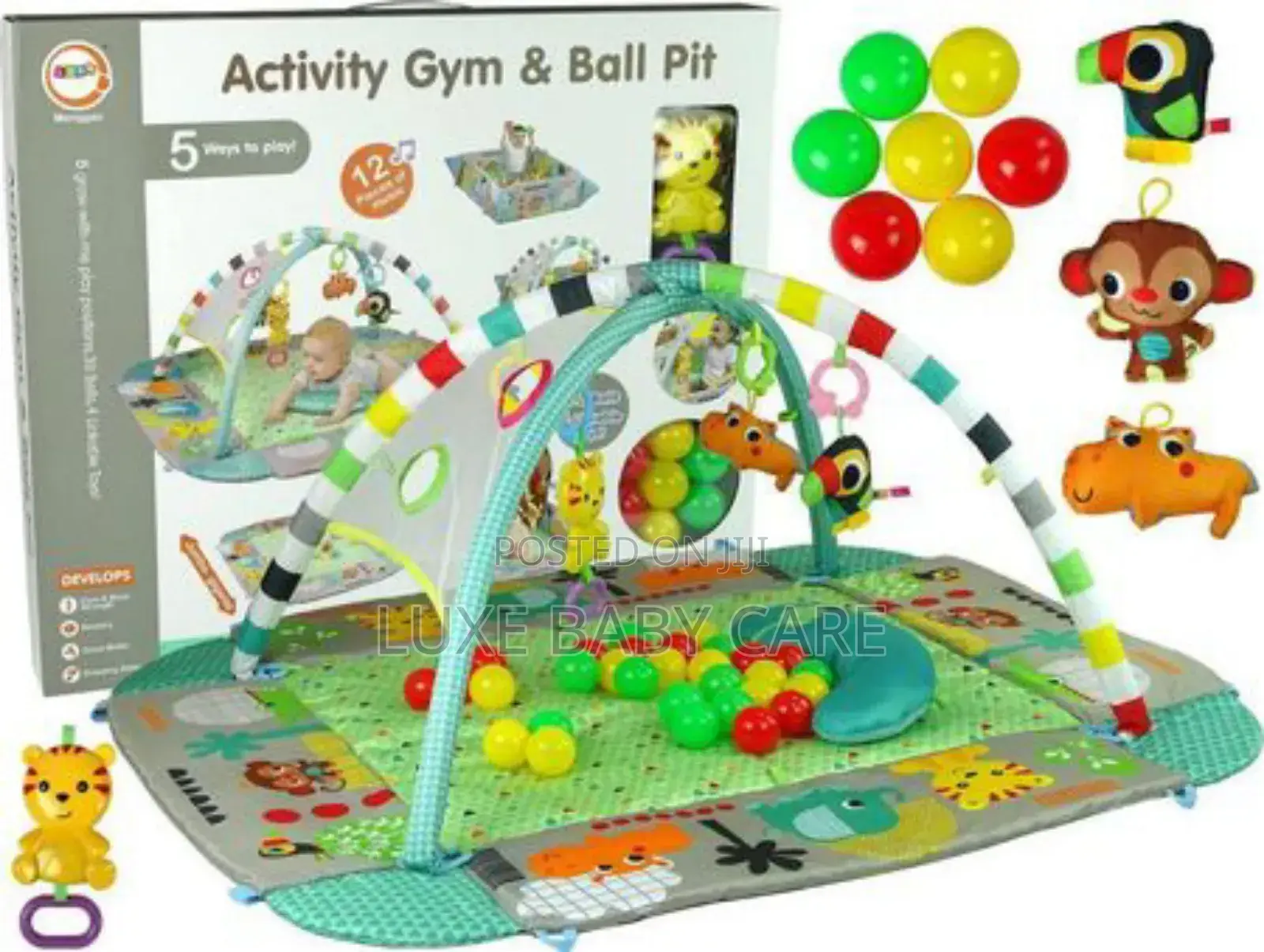 "5-in-1 Activity Gym Ball Pit for Infants and Toddlers