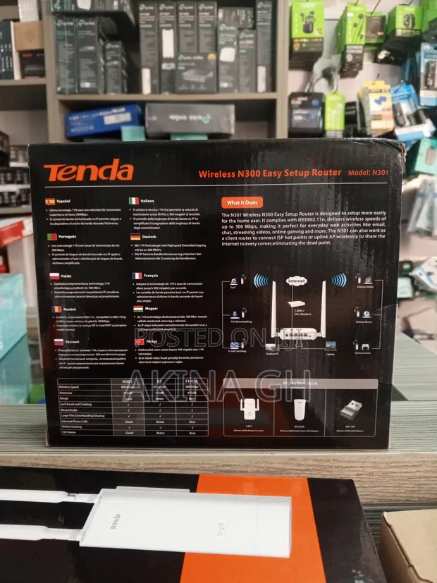 Tenda Wireless N300 Easy Setup Router N301 2