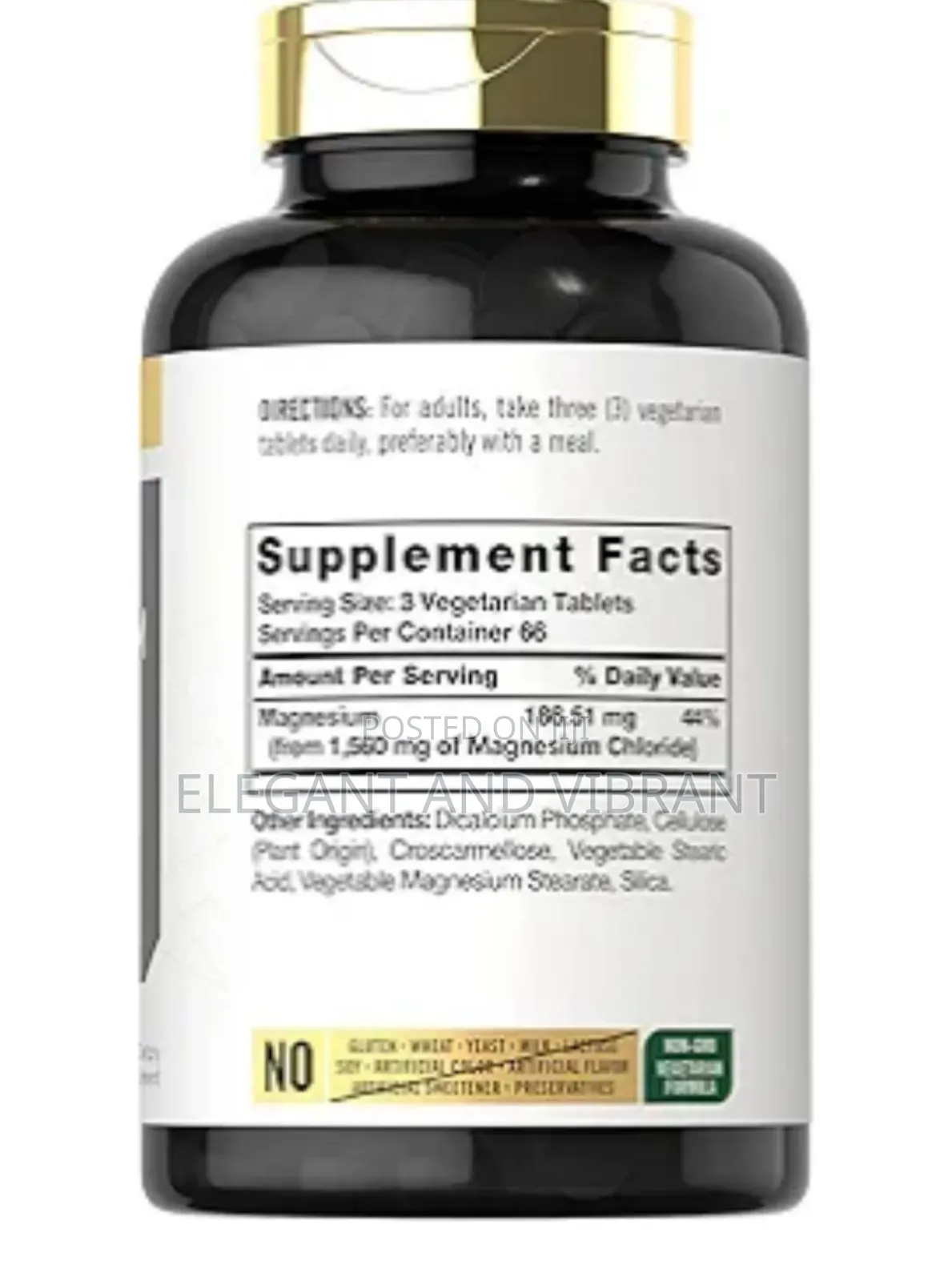Magnesium Chloride 1560mg Per Serving | 200 Tablets