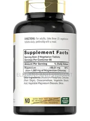 Magnesium Chloride 1560mg Per Serving | 200 Tablets