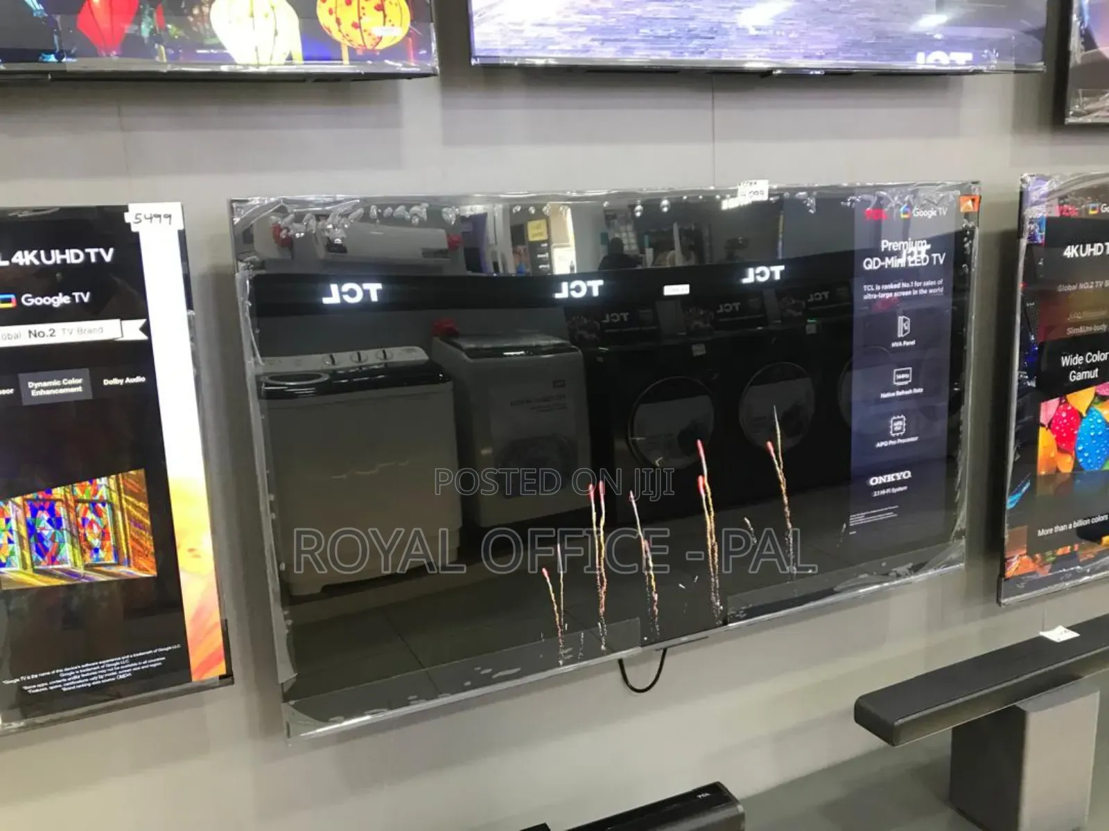 Glossy Black TCL 55 Uhd Android Television