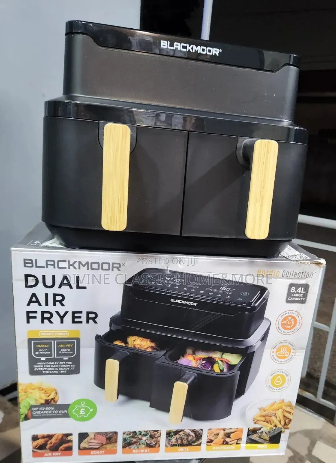 8.4lit Blackmoor Dual Air Fryer Oven (2600w)