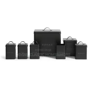 Habitat 7 Piece Carbon Steel Storage Set - Black
