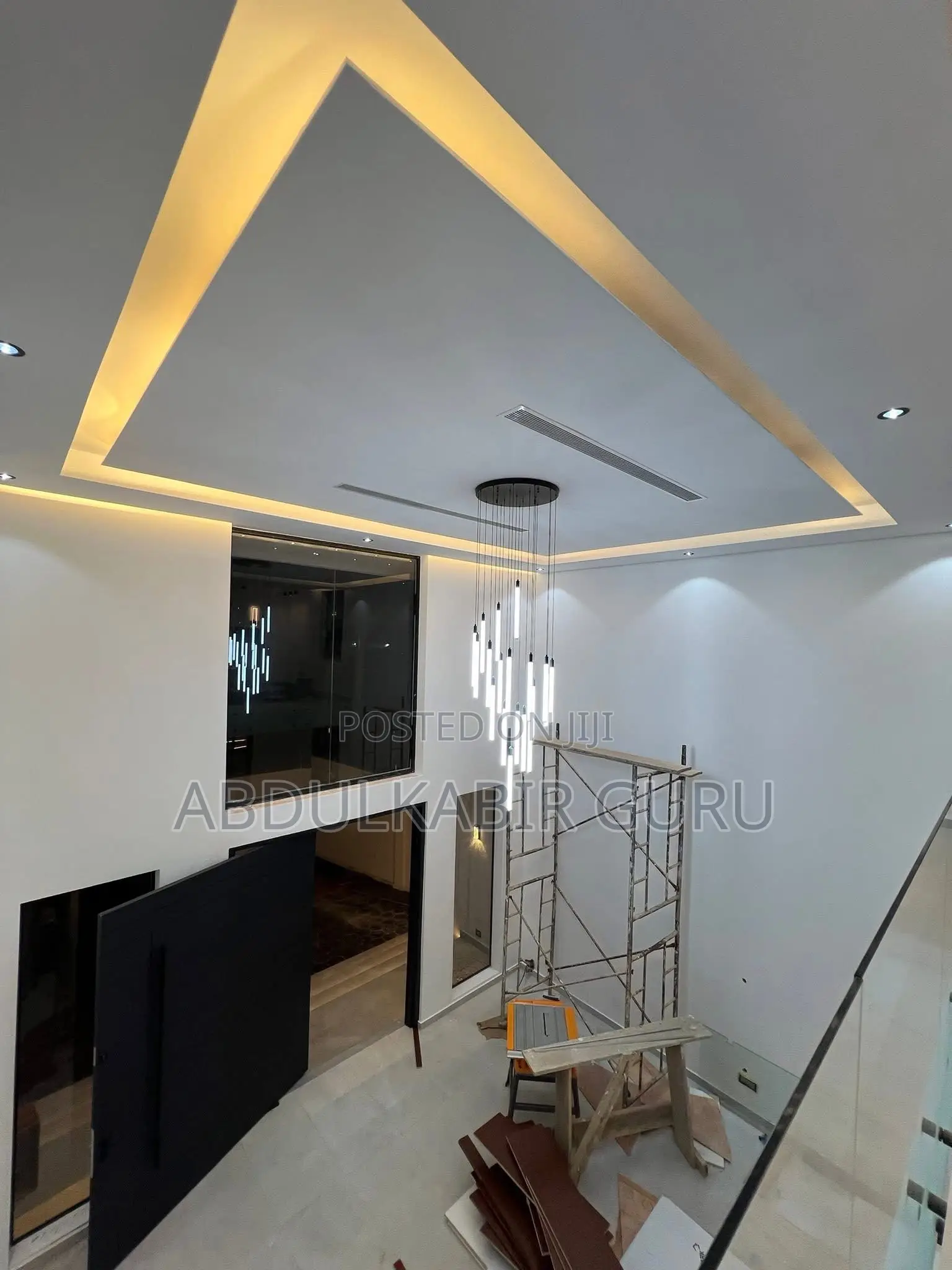 P O P Ceiling , Tv Stand and Wall Skimming
