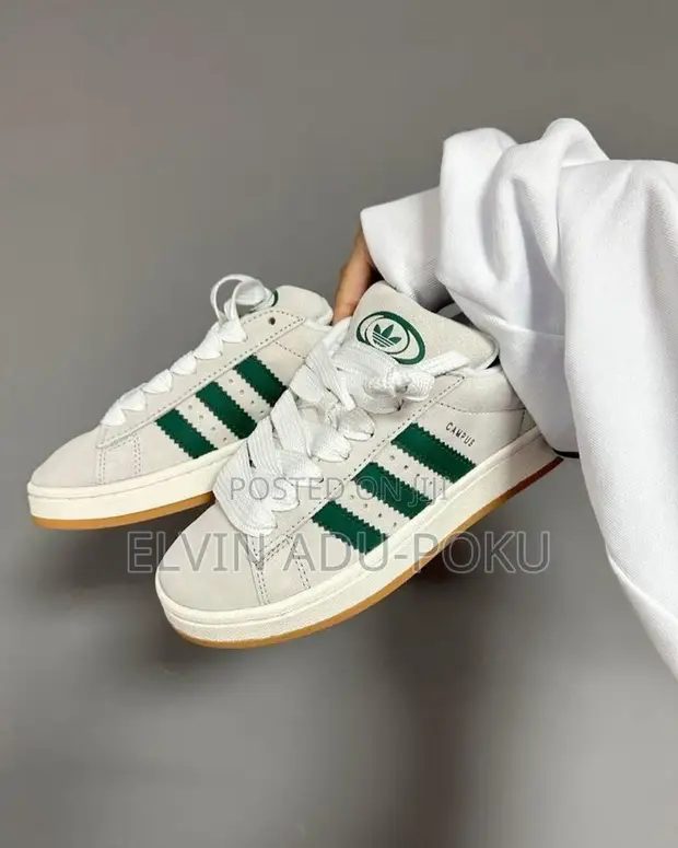 adidas gazelle silver green womens Buty Adidas Campus 00s Crystal White Dark Green (Women's) main image 1