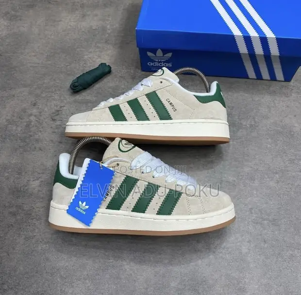 adidas gazelle silver green womens Adidas Campus 00s Crystal White Dark Green – YOURFAULT main image 0