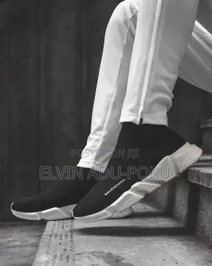 Balenciaga Knit Speed Trainer “ Black / White”