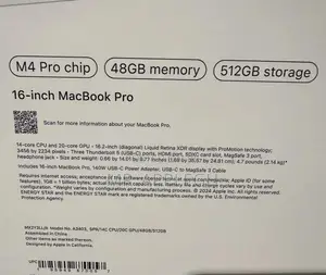New Apple MacBook Pro 2024 M4 Pro 16-Inch 48GB Apple M4 SSD 512GB