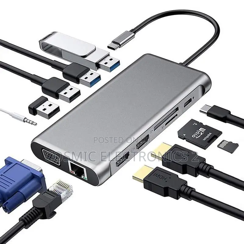 12-in-1 Usb-C Docking Station. Type-C to HDTV 12 in 1