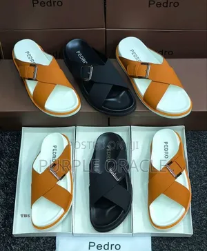 Pedro Cross-Strap Slides for Men