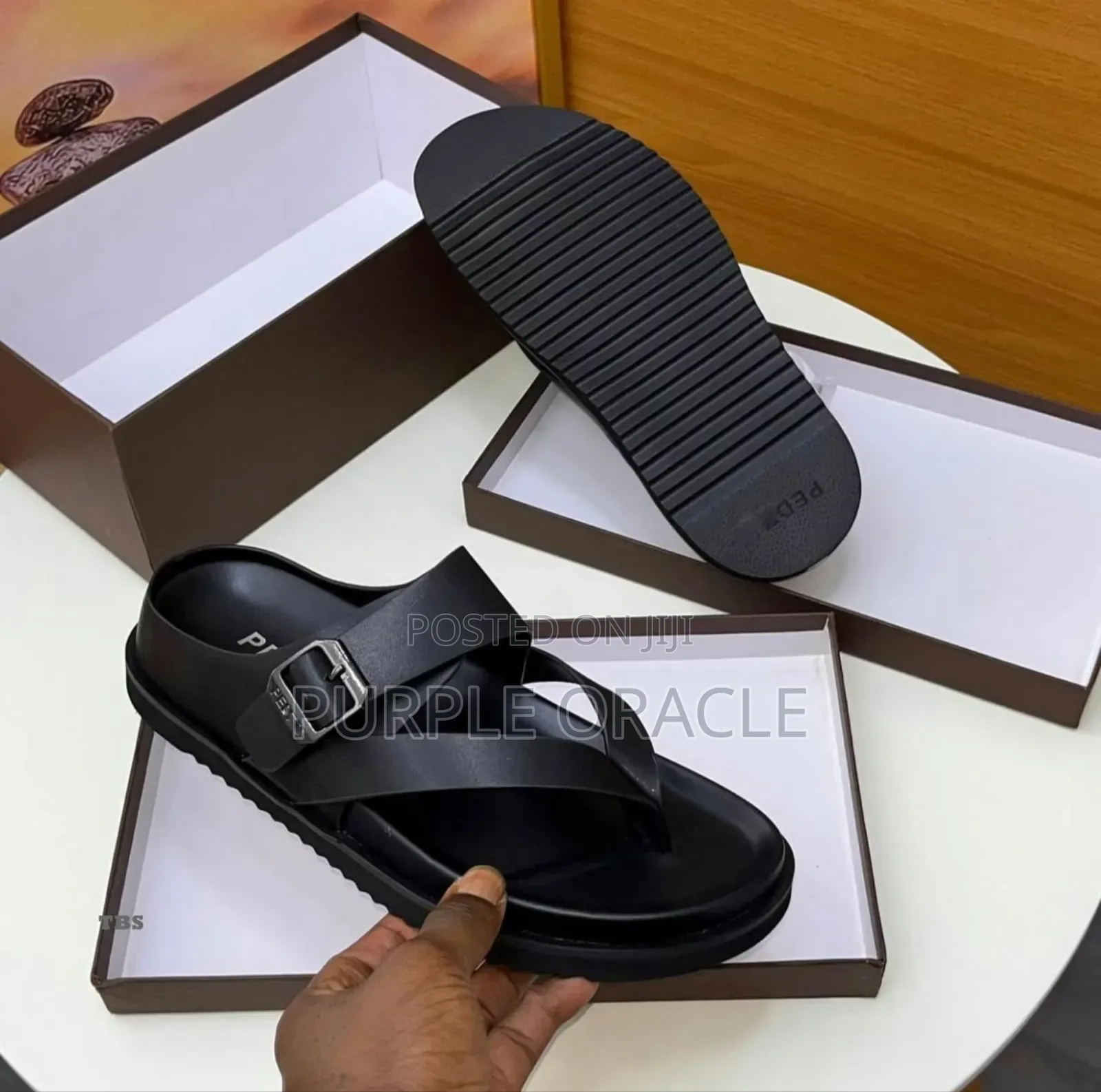 Pedro Quality Luxury Men's Cross-Strap Sandals