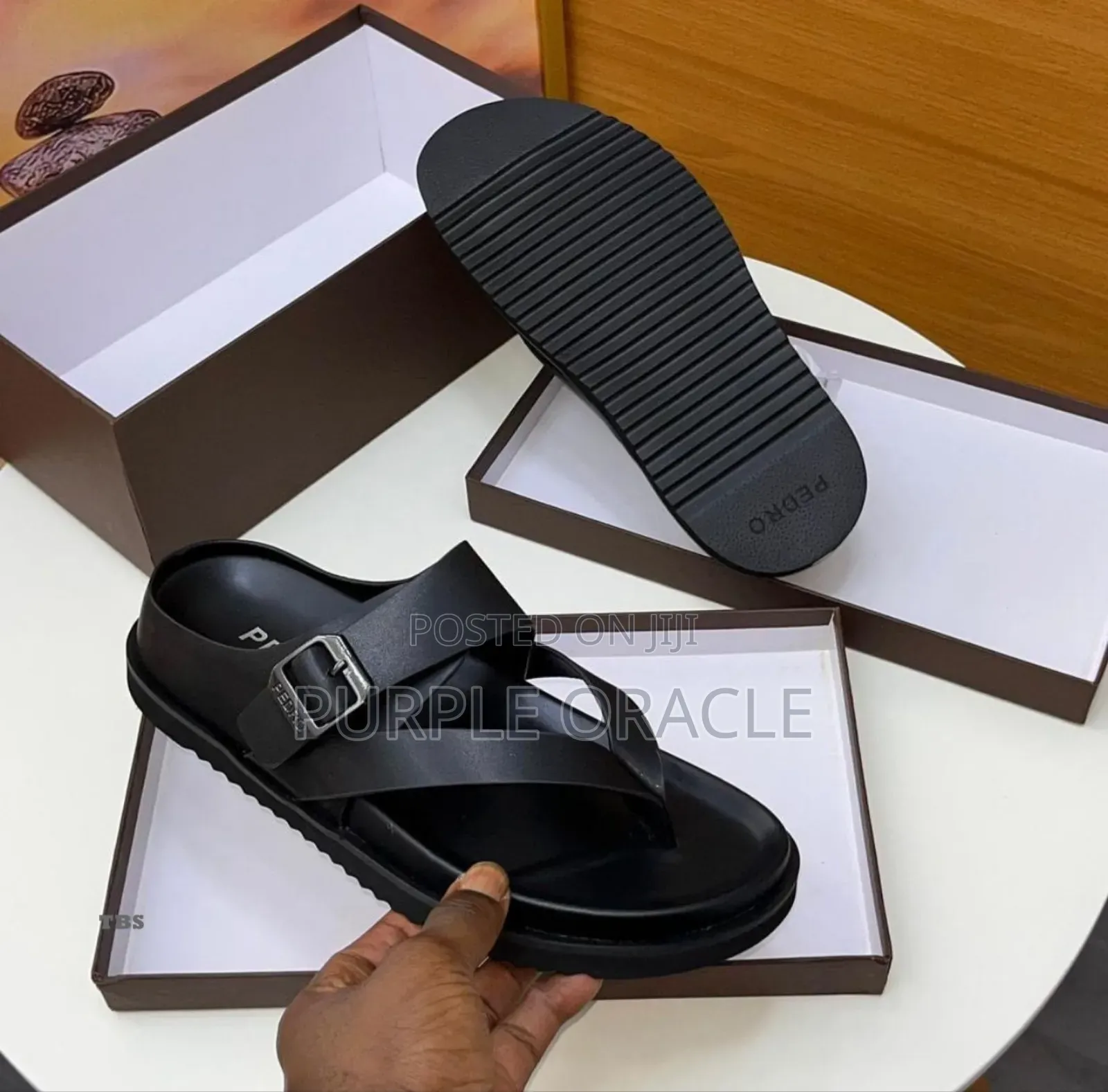 Pedro Quality Luxury Men's Cross-Strap Sandals