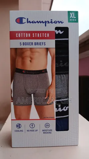 Champion Cotton Stretch Boxer Briefs (5 Pieces)