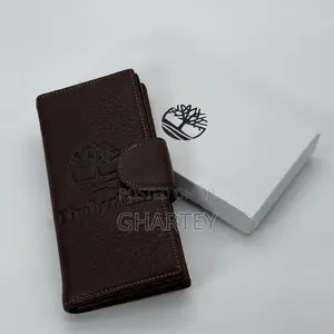 Genuine Leather Long Wallet Black Brown