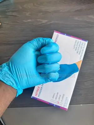 Blue Nitrile Blend Gloves–Powderfree, Non-elastic100pcs/Pack