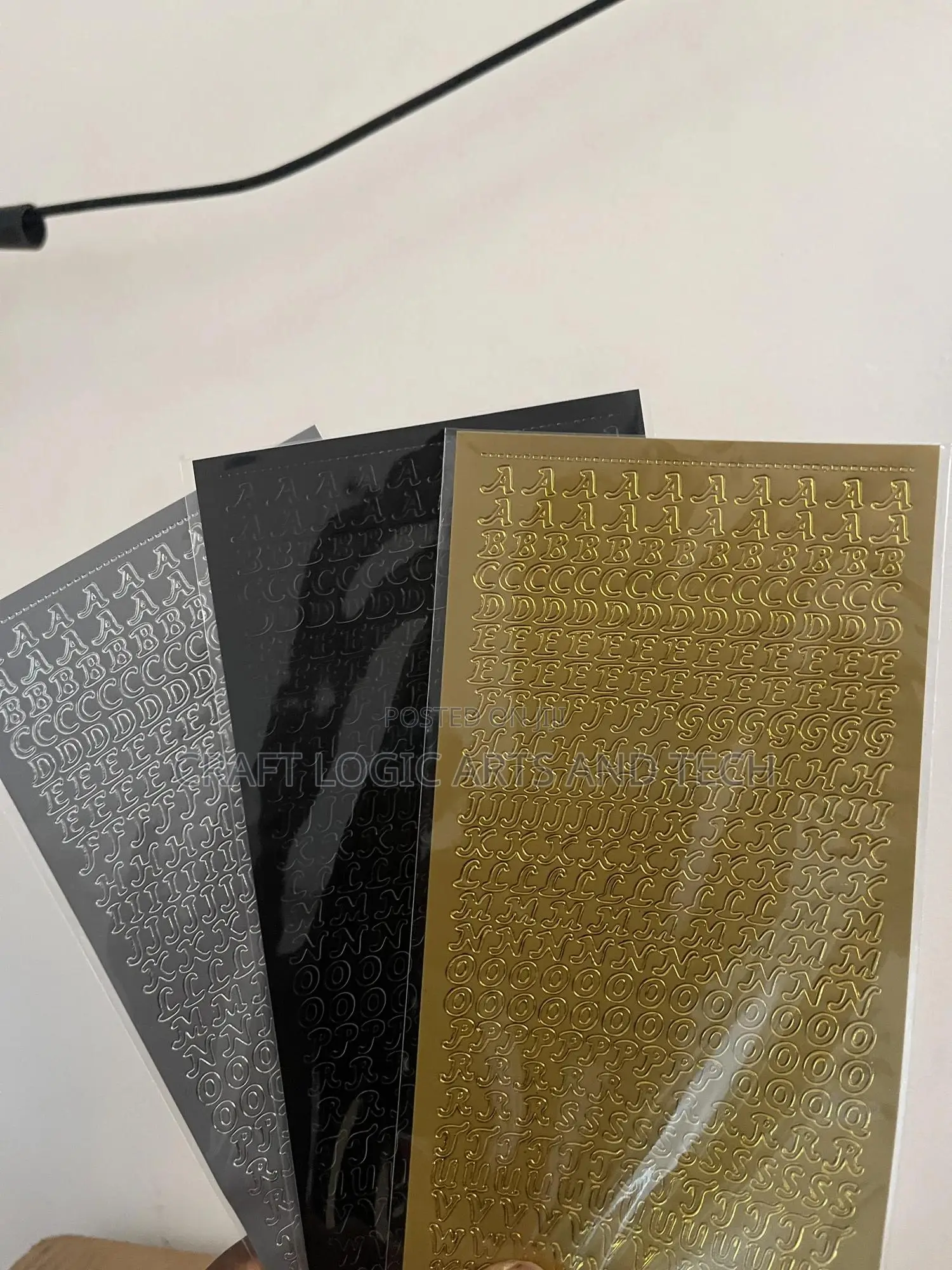 Alphabet Stickers Holographic Letters Epoxy Resin Art Gh₵15