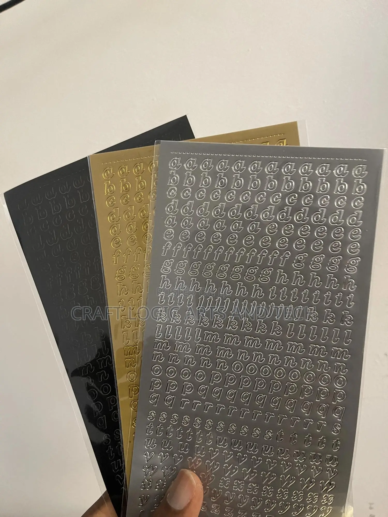Alphabet Stickers Holographic Letters Epoxy Resin Art Gh₵15