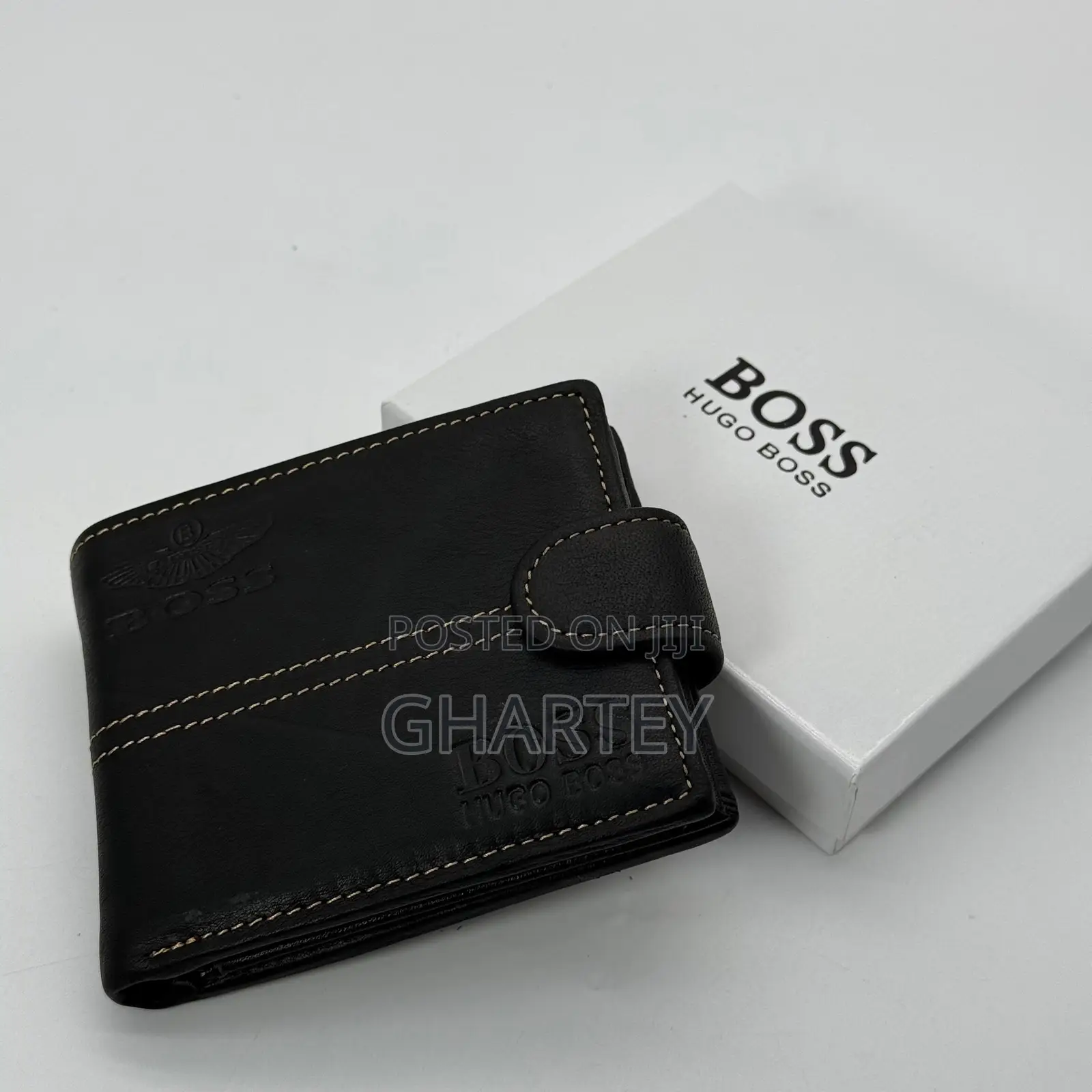 Boss High Quality Men’S Leather Wallet - Black Brown