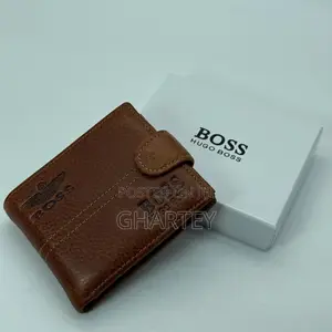 Boss High Quality Men’S Leather Wallet - Black Brown