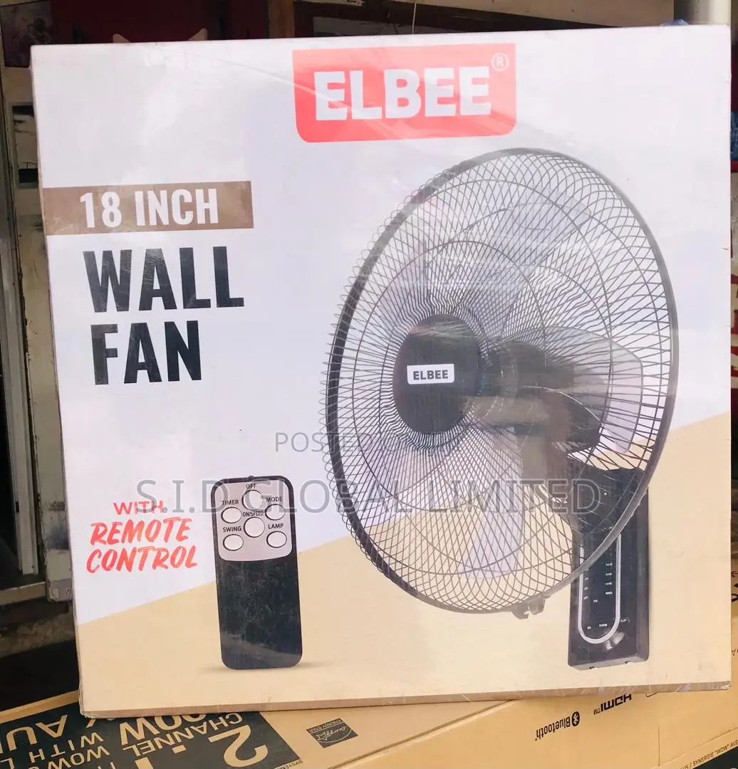 Elbee 18" Wall Fan With Remote Control Lb898r