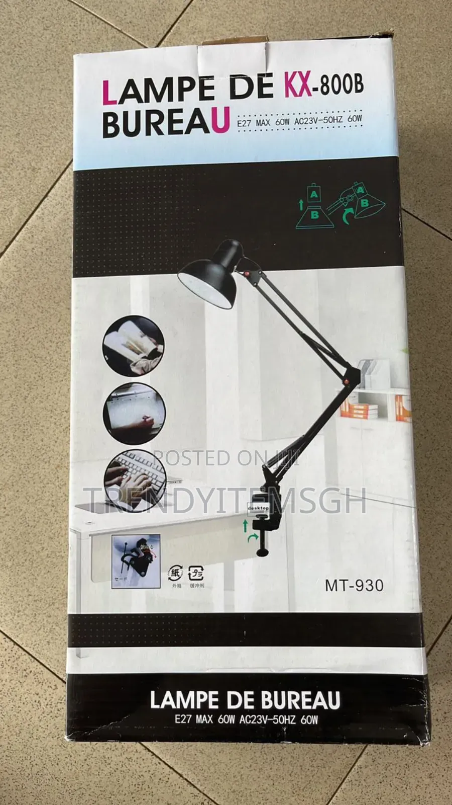 Adjustable Swing Arm Desk Study Lamp With Clamp