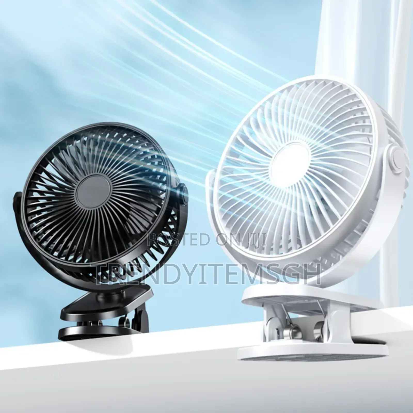 Rechargeable Table Clip on Fan (6 Inches)