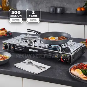 Geepas Portable Camping Gas Stove, Double Burner
