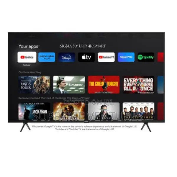 Sigma 50" Uhd Smart Tv Immersive Viewing Experience
