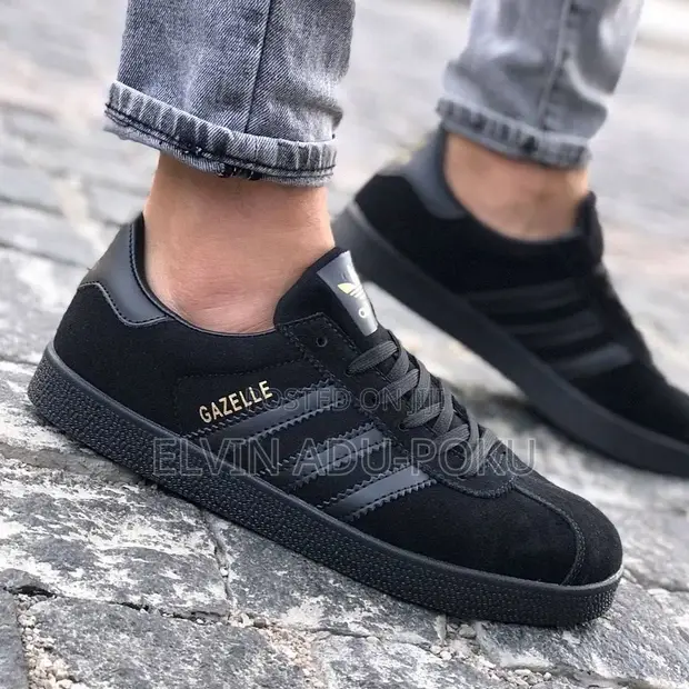 adidas gazelle silver green womens Adidas Gazelle Leather, Triple Black,