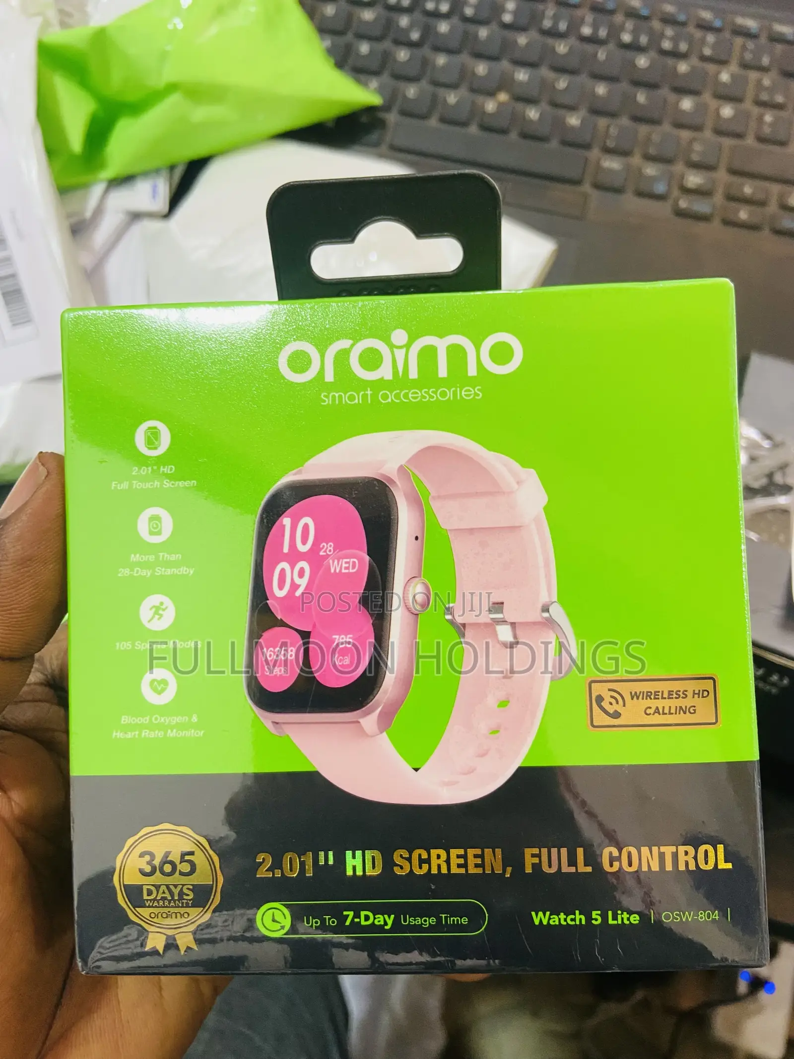 Oraimo Watch 5 Lite 2.01" Hd Ip68 Smart Watch Rose Gold
