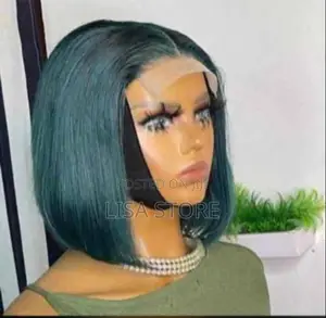Human Hair in Color Green