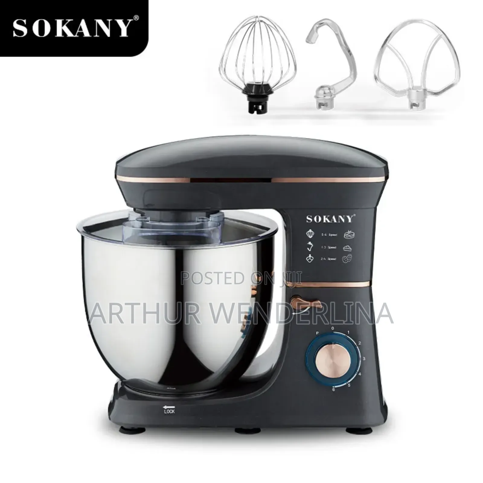 Sokany Stand Mixer With 6 Speeds 11l Capacity Pulse Fun.