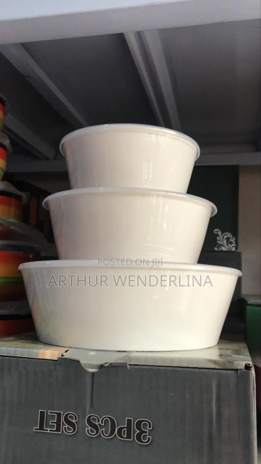 5 and 3 Pieces Ceramic Bowl With Cover