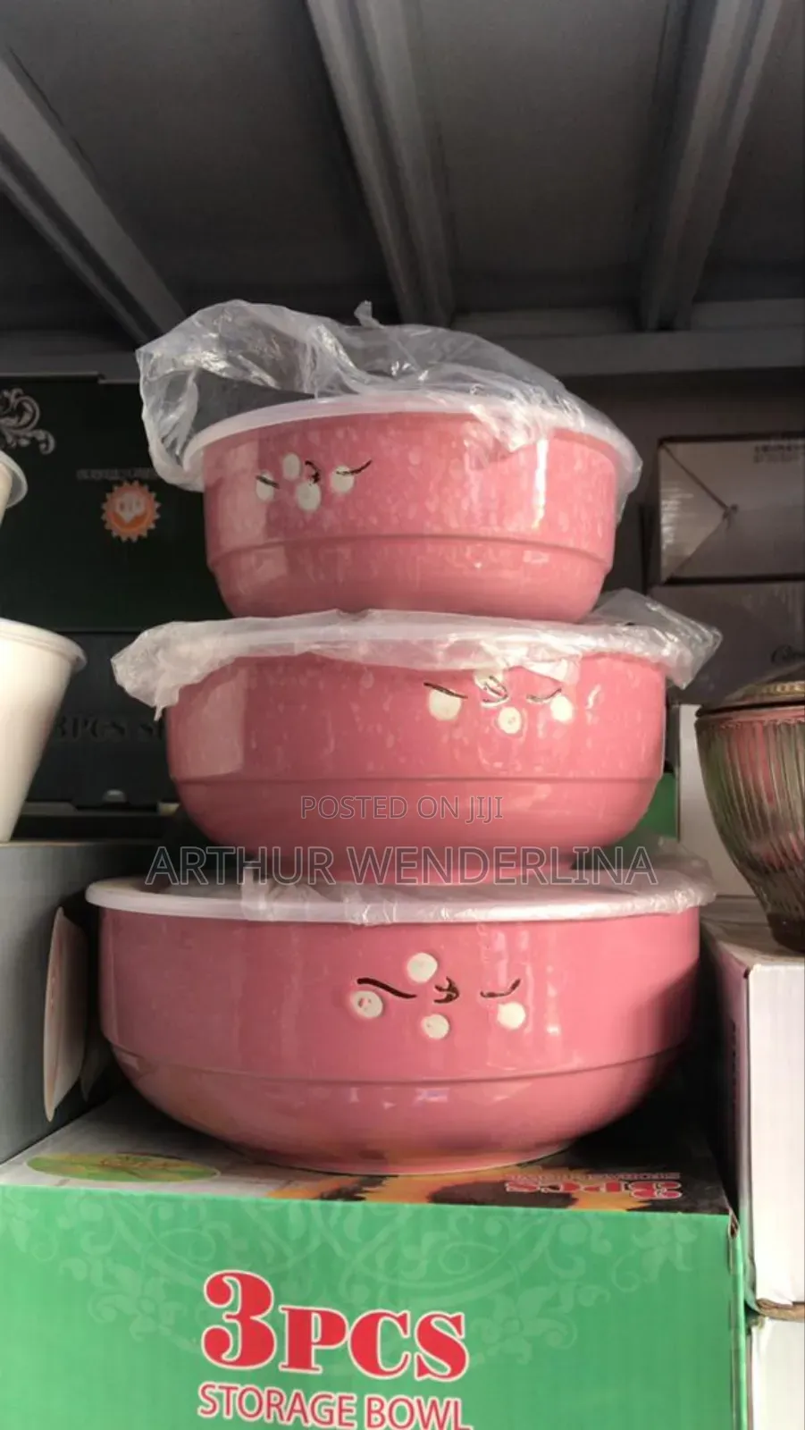 5 and 3 Pieces Ceramic Bowl With Cover
