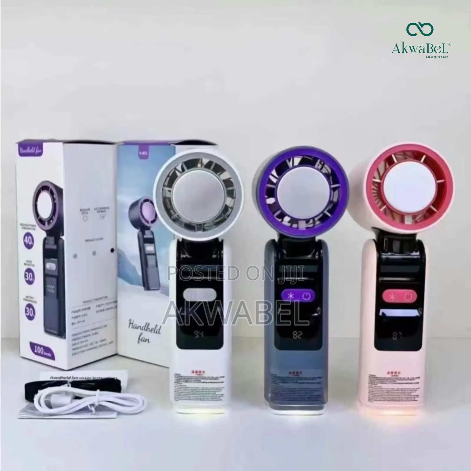 Air Condition Handheld Fan • High Speed Rechargeable Ice Cool Hand Fan