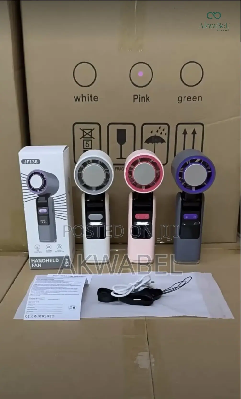 Air Condition Handheld Fan • High Speed Rechargeable Ice Cool Hand Fan