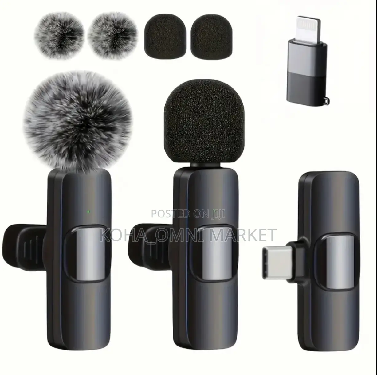 Wireless Lavalier 2-in-1 Microphone for iPhone + Type C