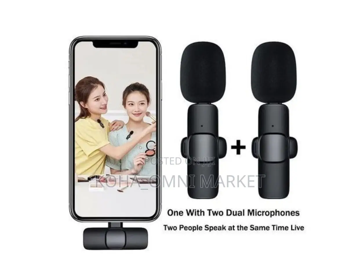 Wireless Lavalier 2-in-1 Microphone for iPhone + Type C