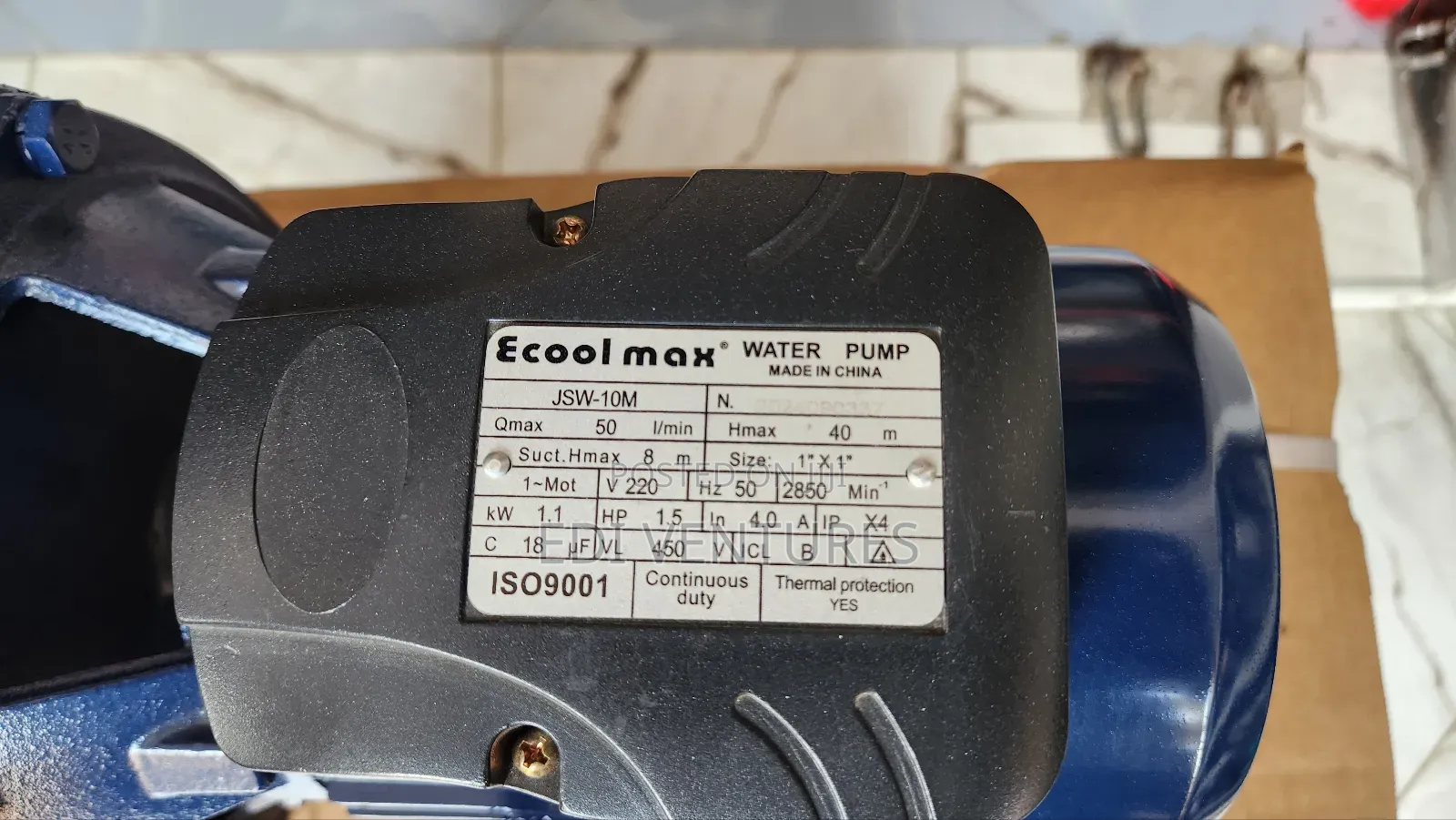 Ecoolmax 1.5hp Water Pump With Booster